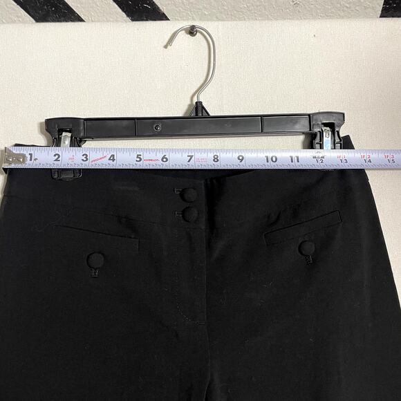 Ann Taylor Signature Fit Black Wide Leg Trousers Pants Just Below Waist - Size 0 - Picture 9 of 10
